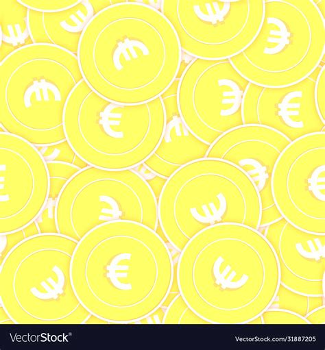 European union euro gold coins seamless pattern s Vector Image