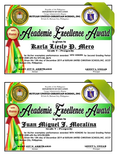 1st Copy2nd-Grading-Academic-Excellence-Award-Certificate | PDF