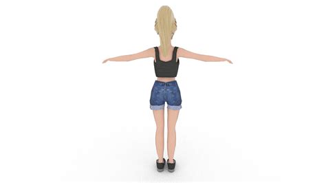 3d Low Poly Female Girl Turbosquid 2058692