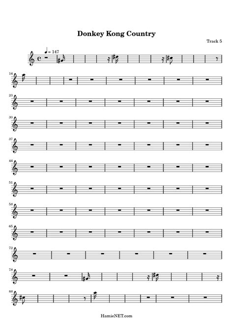 Donkey Kong Country Sheet Music Donkey Kong Country Score •