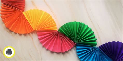 Rainbow Paper Fan Garland Paper Craft Craft Activities | atelier-yuwa ...