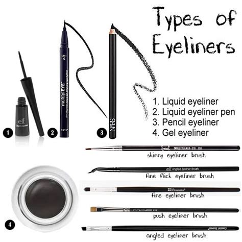 Types of Eyeliner | Eyeliner, Liquid eyeliner, Eyeliner types