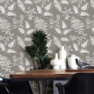 NUS3144 Grey Breezy Peel And Stick Wallpaper By NuWallpaper