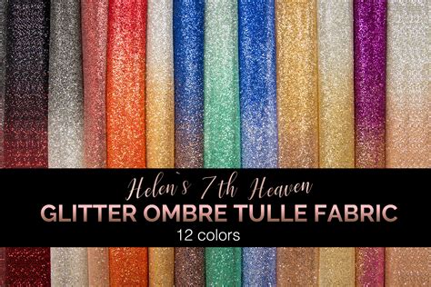 Glitter Tulle Fabric Samples Sparkle Ombre Tulle Swatches Etsy