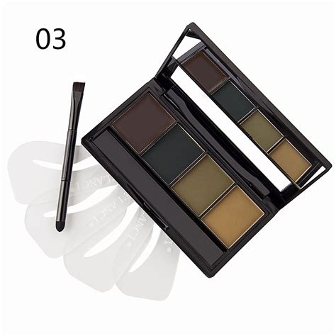 Amazon DE LANCI 4 Colors Eyebrow Kit Powder Wax Contour Palette