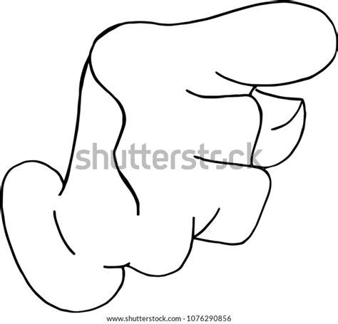 Hand Cartoon Character Indicating Right Vector Stock Vector (Royalty Free) 1076290856 | Shutterstock