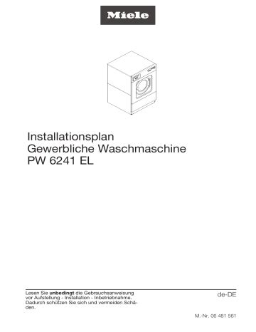 Miele PW 6241 Waschmaschine Benutzerhandbuch Manualzz