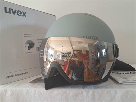 Kask Narciarski Uvex Wanted Visor Glacier Rhino Mat M 54 58cm Turka