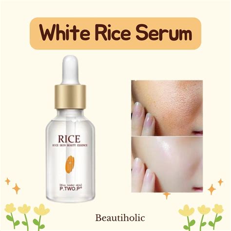 Authentic White Rice Serum Skin Whitening Brightening Serum Pore