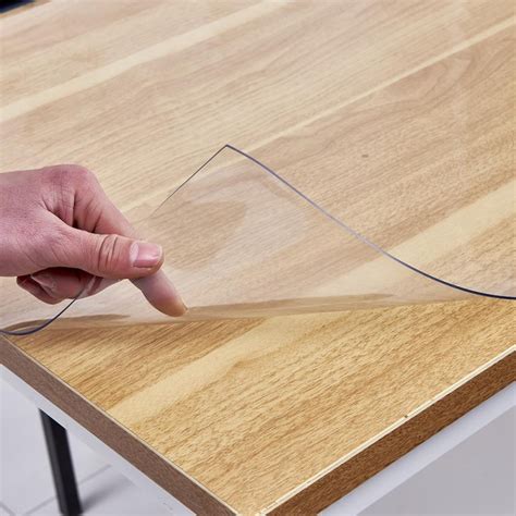 UBesGoo Clear Table Cover Protector, 1.5mm Thick Pvc Plastic Desk Protector, Clear Desk Mat ...