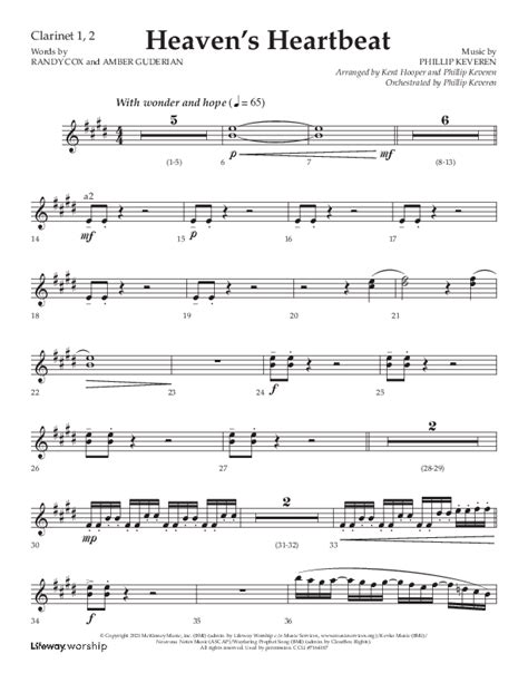 Heaven S Heartbeat Choral Anthem SATB Clarinet Sheet Music PDF