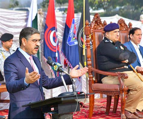 Caretaker Prime Minister Anwaar Ul Haq Kakar Addresses The KP Police