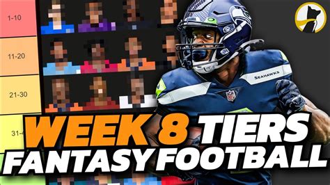 Week 8 Fantasy Football Rankings And Qb Rb Wr Tiers Youtube