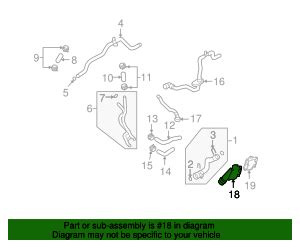 2005 2012 Audi Engine Coolant Outlet Flange 06E 121 168 B Genuine