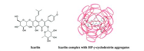 Structures Of Icariin And Its Complex With Hp Cyclodextrin Aggregates