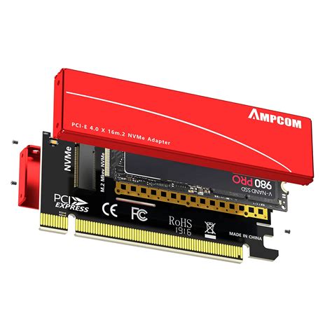 Buy Ampcom M M Key Nvme Ssd To Pci E Adapter Pci Express X