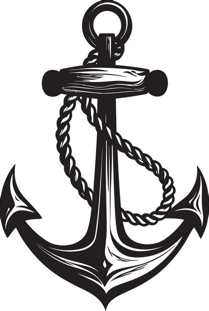 Seafaring Tradition Emblem Anchor And Rope Vector Emblem Oceanic