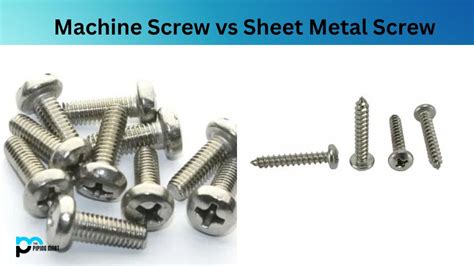 Machine Screw vs Sheet Metal Screw - What's the Difference