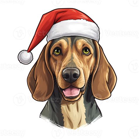 süß Coonhound mit Weihnachten Clip Art Illustration ai generativ