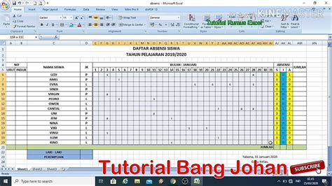 Cara Membuat Absensi Di Excel Cara Excel Imagesee