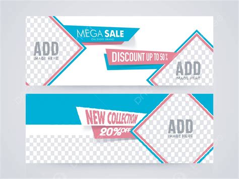 Mega Sale Website Headers Design Shopping Company Post Vector Shopping