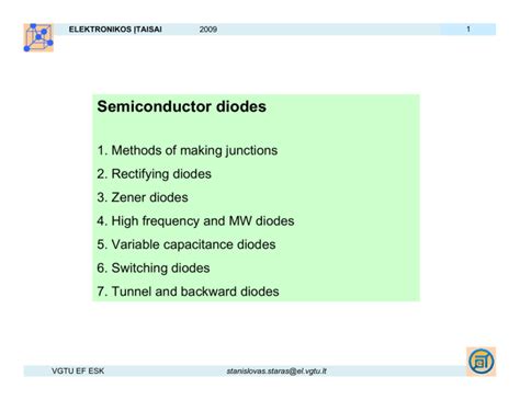 Semiconductor diodes