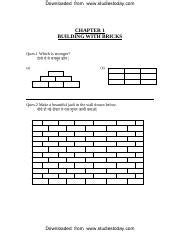 CBSE Class 4 Maths Building With Bricks Worksheet Set A Pdf