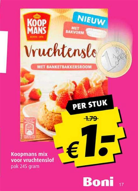 Koopmans Mix Voor Vruchtenslof Aanbieding Bij Boni 1Folders Nl