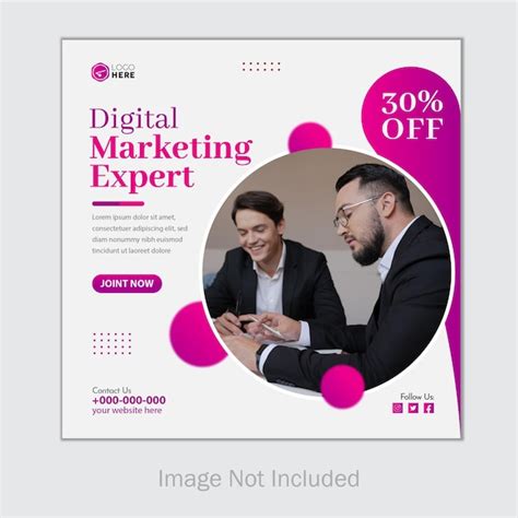 Premium Vector Digital Marketing Expert Social Media Post Cover Template