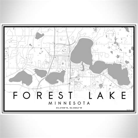 Forest Lake Minnesota Map Print In Classic — Jace Maps