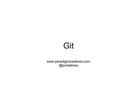 Learn Git Basics Ppt