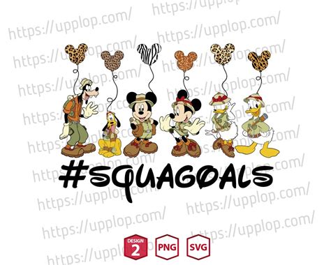 Mickey Friends Safari Squadgoals Svg Upp1240 Upplop Graphics Resources