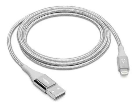 Cable Duratek Belkin Lightning A Usb M Mallado Reforzado Color Gris