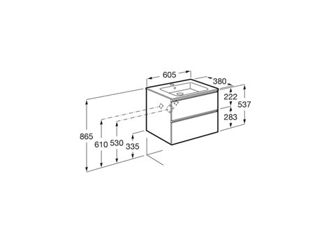 UNIK COMPACTO MUEBLE Y LAVABO FONDO REDUCIDO MODELO GAP 2 CAJONES