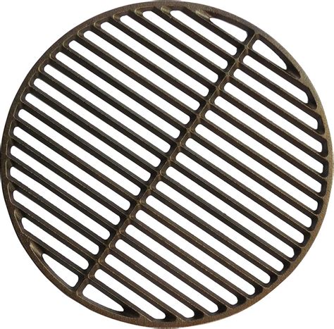 Cast Iron Dual Side Grid Cooking Grate 15″ Round Fit For Medium Eggs Kj Kamado And Other Stove