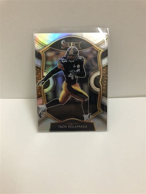 Panini Select Concourse Silver Prizm Troy Polamalu For Sale