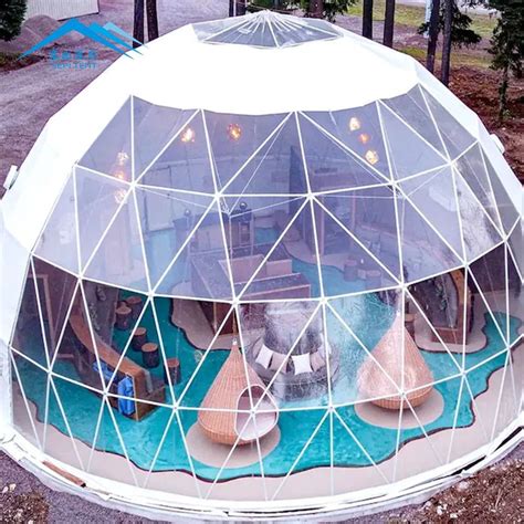 Igloo Geodesic Dome Steel Structure Camping Tent Hotel Luxury Dome