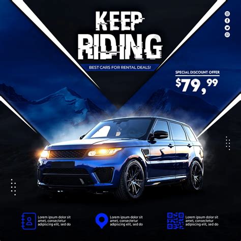 Car Rental Sell Promotion Social Media Instagram Post In Modern