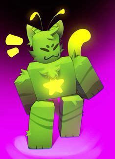 an animated cat with glowing eyes and green skin, standing in front of ...