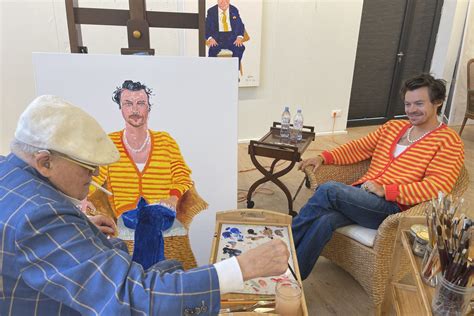 David Hockney has painted Harry Styles, and some fans think it’s a botched job | The Standard