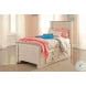 Willowton Whitewash Twin Single Side Underbed Storage Panel Bed From