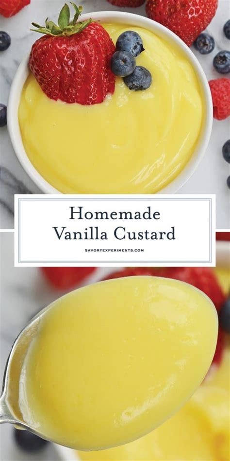 Homemade Vanilla Custard Recipe Savory Experiments