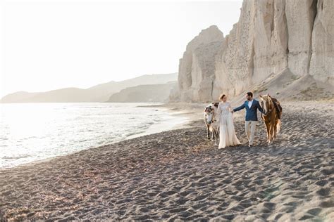 Destination Beach Wedding in Santorini by UK Fine Art Wedding Photographer