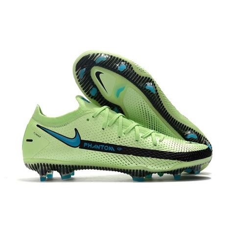 Nike Crampon 2021 Phantom Gt Elite Fg Impulse Vert Bleu