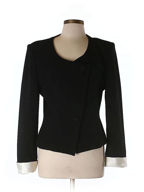 Christian Dior Solid Black Blazer Size 12 80 Off Blazer Clothes