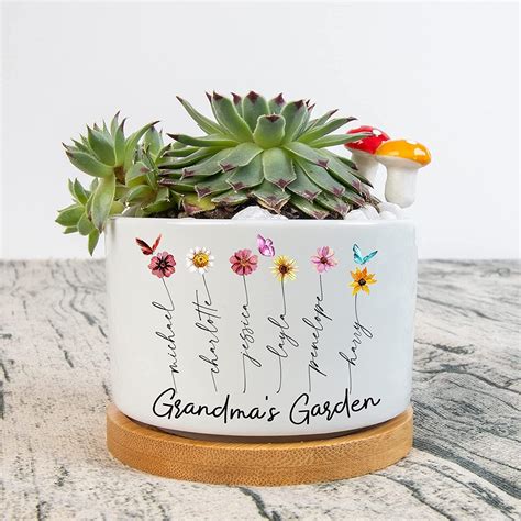 Personalized Grandmas Garden Plant Pot Mimis Garden Decor Custom