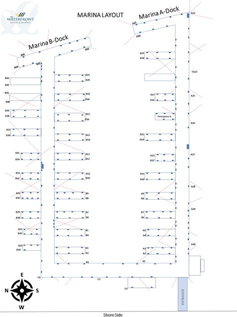 Marina Layout Map | The Waterfront Suites and Marina