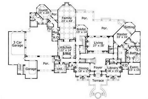 Awesome Luxury Estate Home Floor Plans - New Home Plans Design