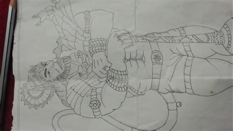 Lord Sree Anjaneya Drawing Lord Shiva Drawinglord Ganesh Lord