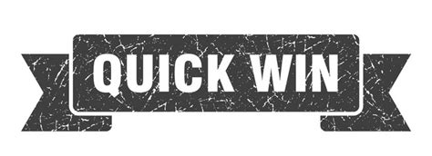 Quick Win Ribbon Grunge Band Sign Royalty Free Vector Image